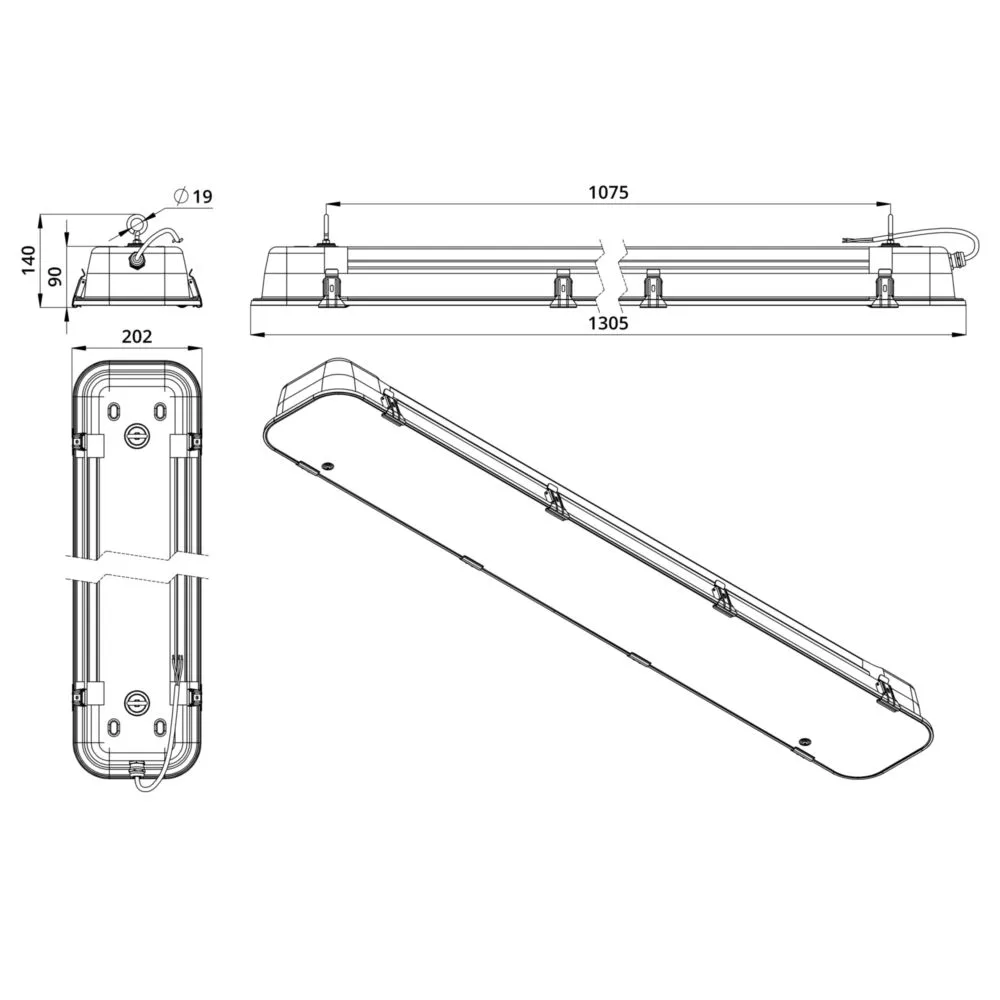 ISV Prom Strong 60 1300мм CRI70 5000К Матовое закаленное стекло