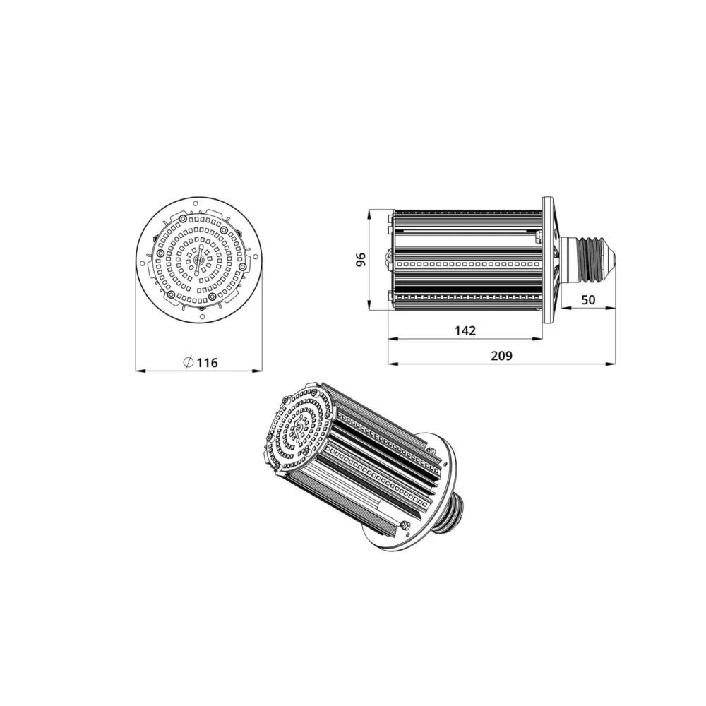 Лампа КС Е40-М 30 SMD 3000К