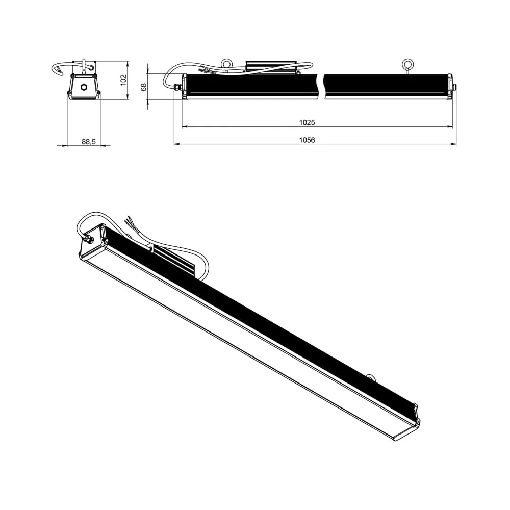 Promline   70 Optic SC 1000мм CRI70 5000К 30х50°