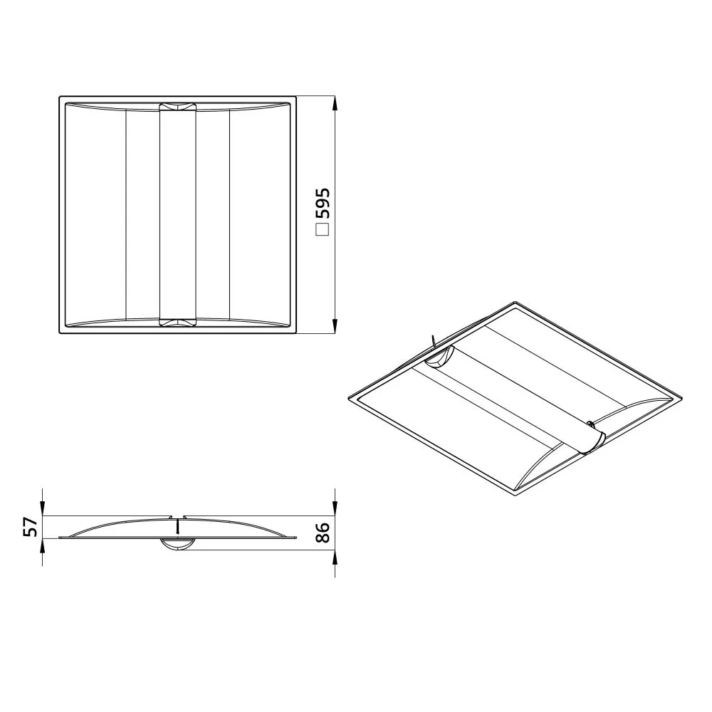 Office Ref Duo 40 IP30 CRI90 3000К