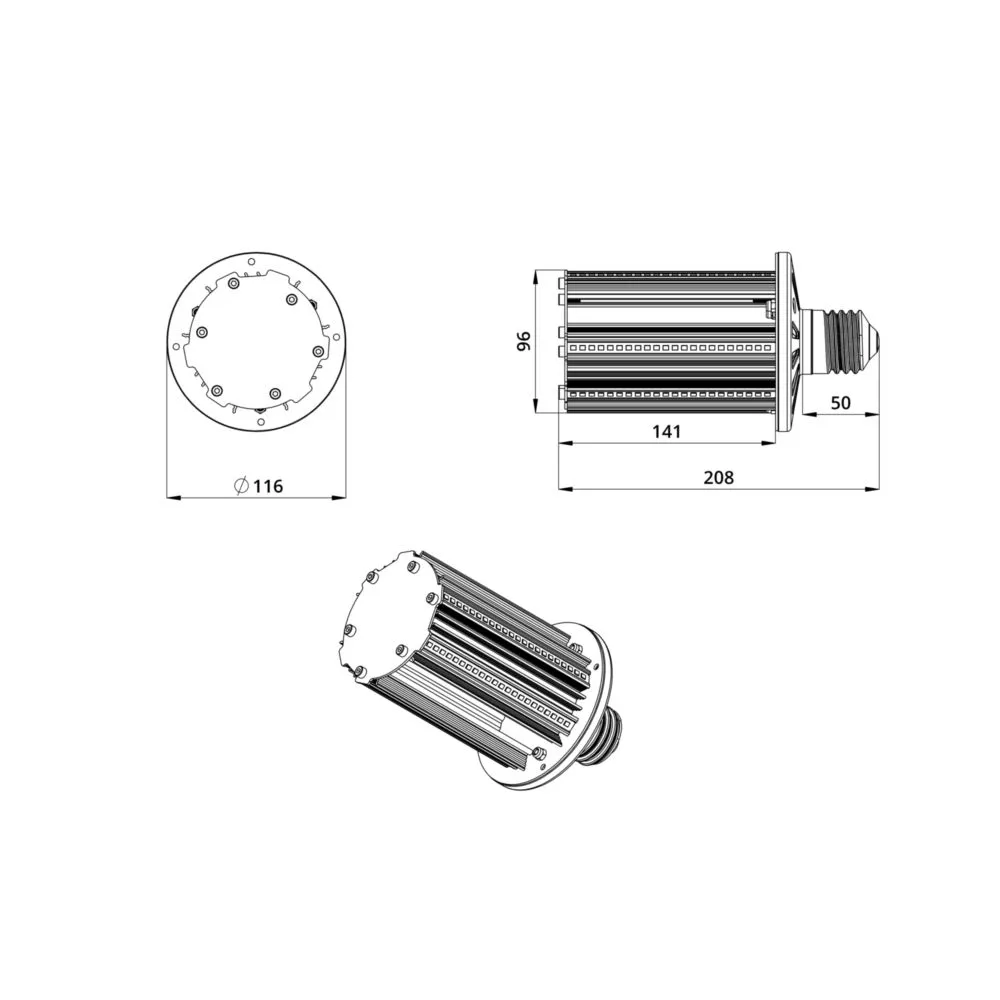 Лампа КС Е40-С 30 SMD 6500К