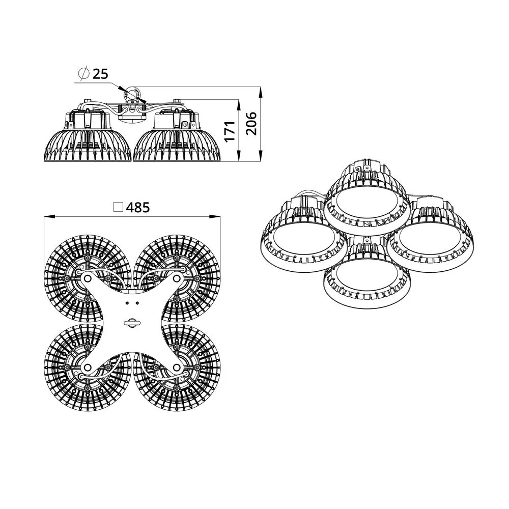 NEO 480 (3G) х4 M CRI70 5000К 60°