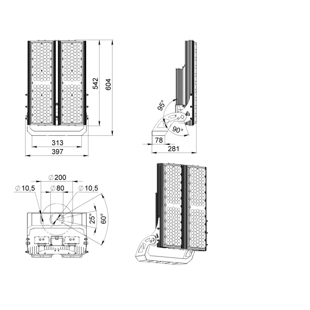Plaza 600 L V CRI80 4000К 8° OD