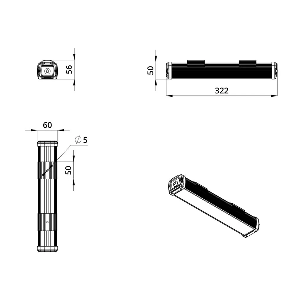 Promline Strong 10 300мм CRI70 3000К Матовое закаленное стекло