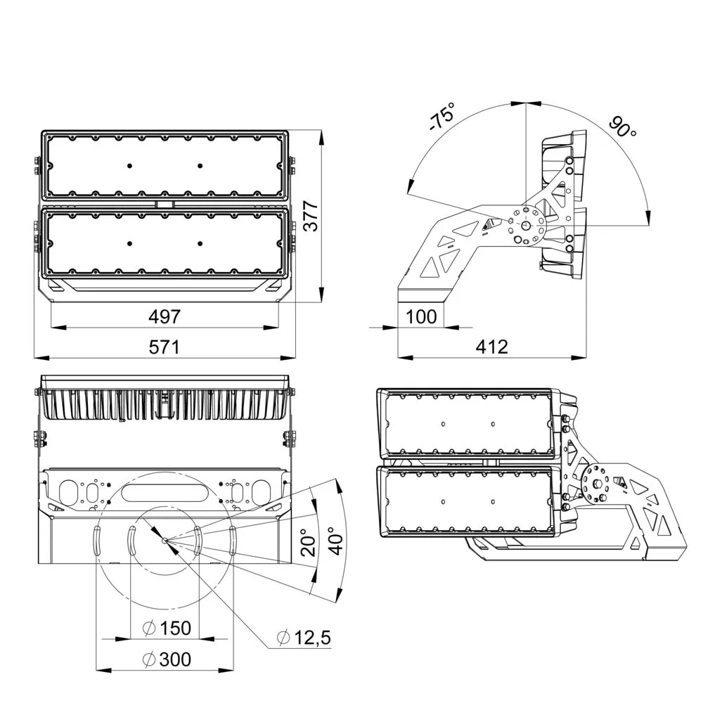 Plaza Pro 600 CRI70 5000К 45°