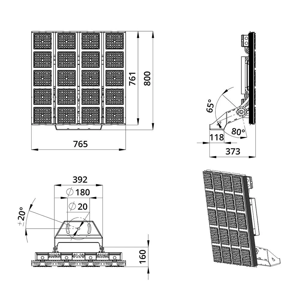 Plaza S 1600 CRI70 4000К 135х55°