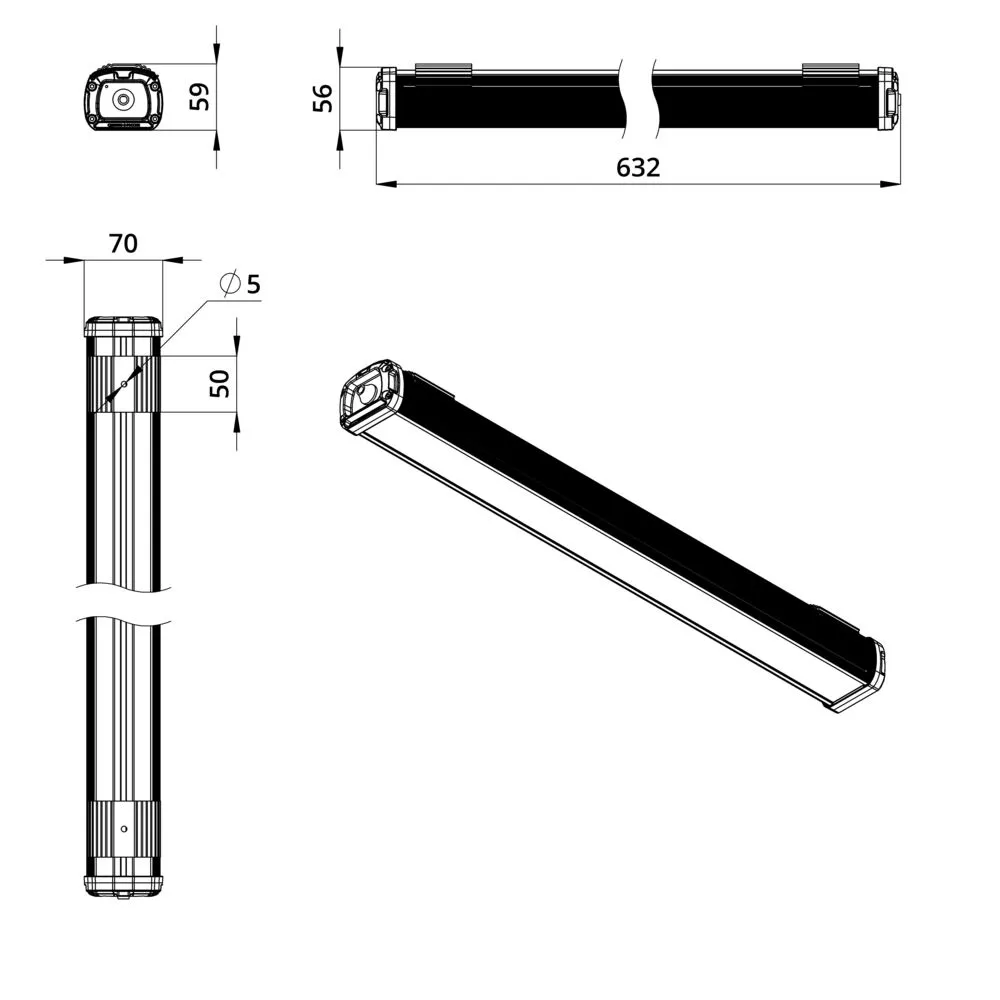 Promline Compact 30 600мм CRI70 5000К Опал