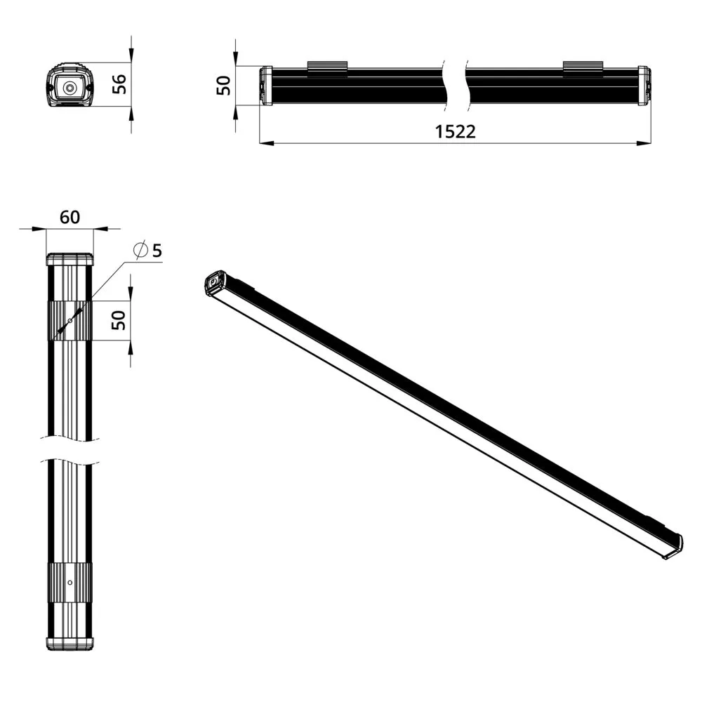 Promline Strong 38 1500мм CRI70 4000К Закаленное стекло