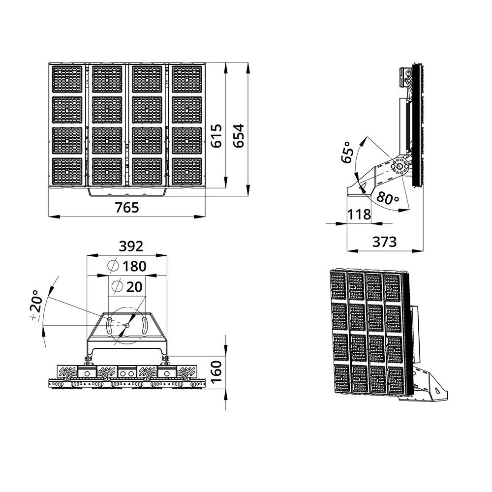 Plaza S 1250 CRI70 3000К 135х55°