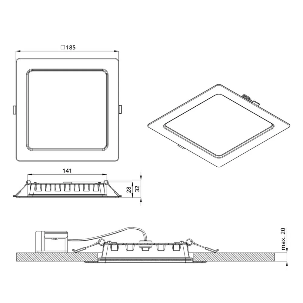 Downlight Q 15 M IP20 CRI80 5000К Опал