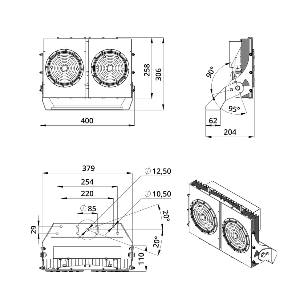 Project DMA 300 MAX CRI70 3000К 90°