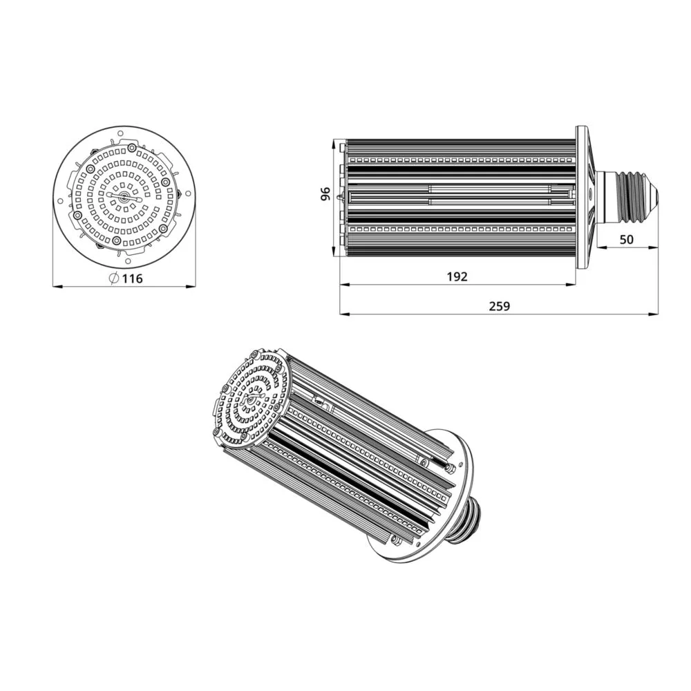 Лампа КС Е40-М 40 SMD 5000К