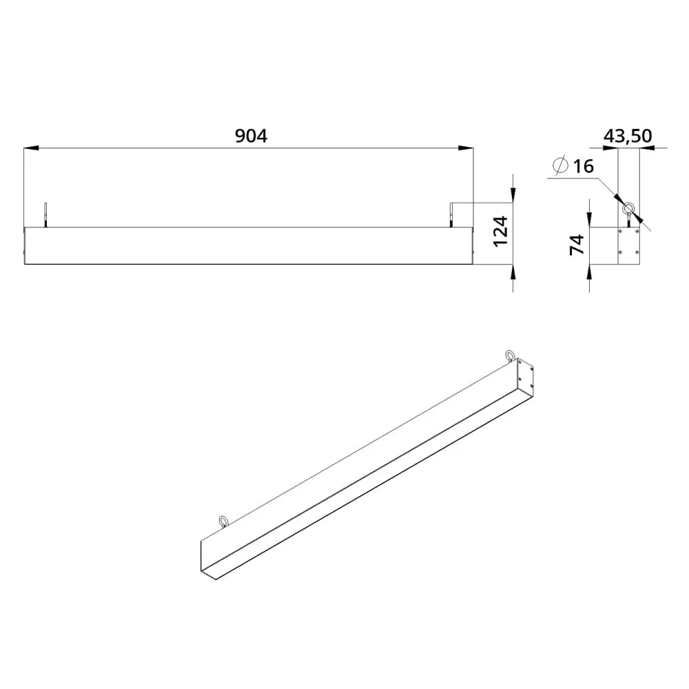 Style 30 900мм S CRI80 4000К Опал
