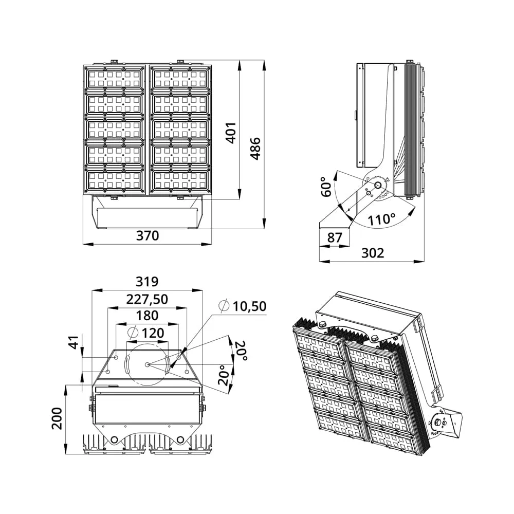 Plaza S 400 Box CRI70 5000К 80°