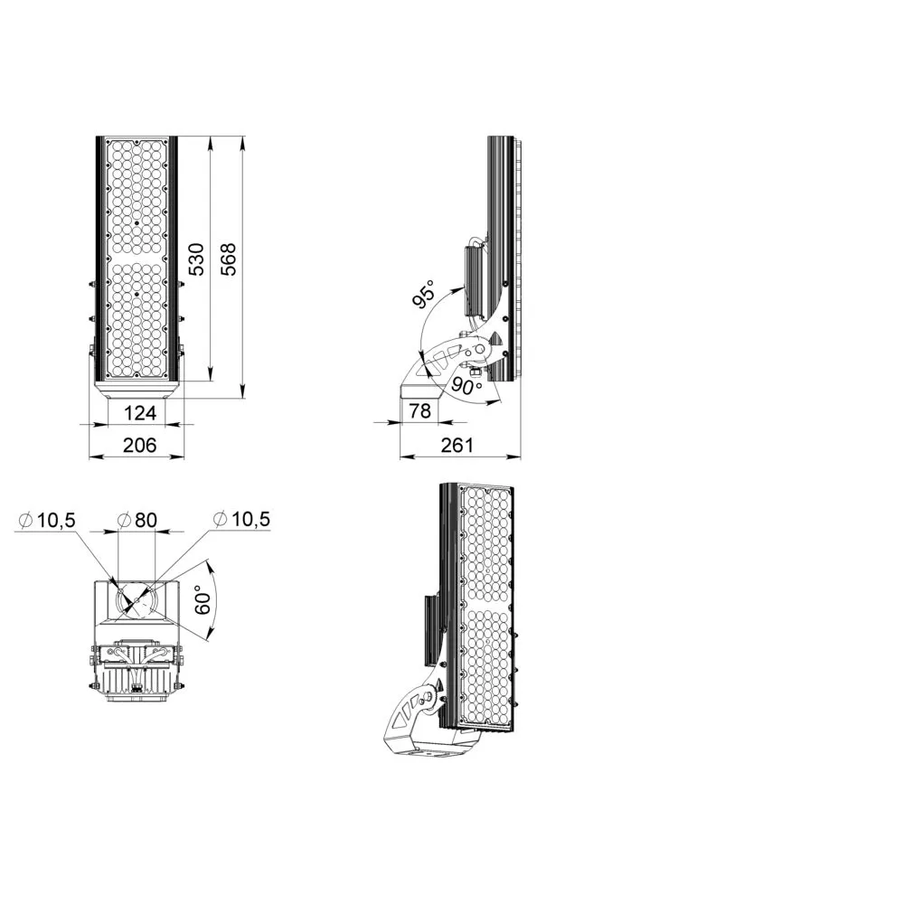 Plaza 400 L V CRI70 4000К 60° OD