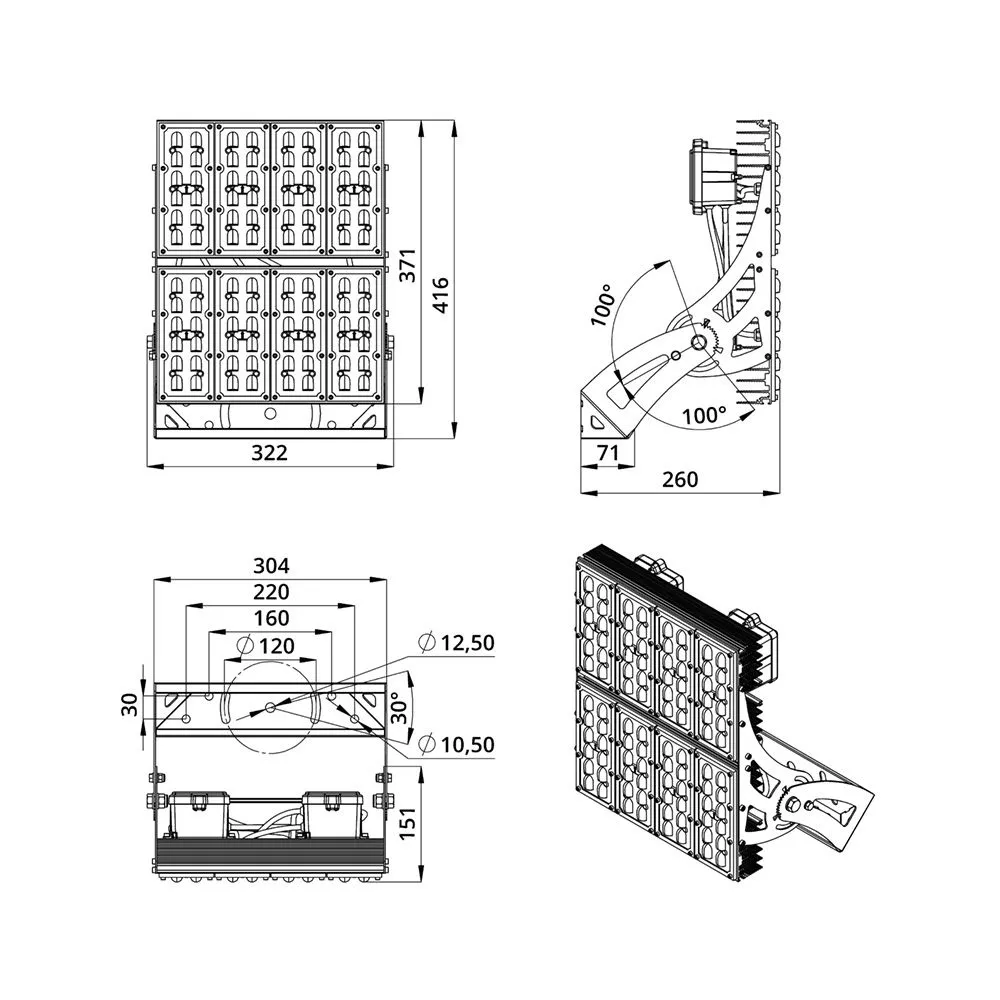 Project SVO 200 CRI90 5700К 100х30°