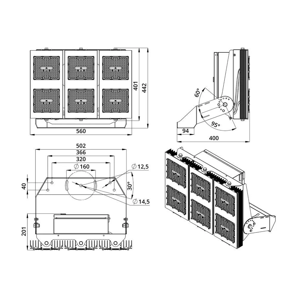 Plaza S 600 Box CRI70 3000К 155х70°
