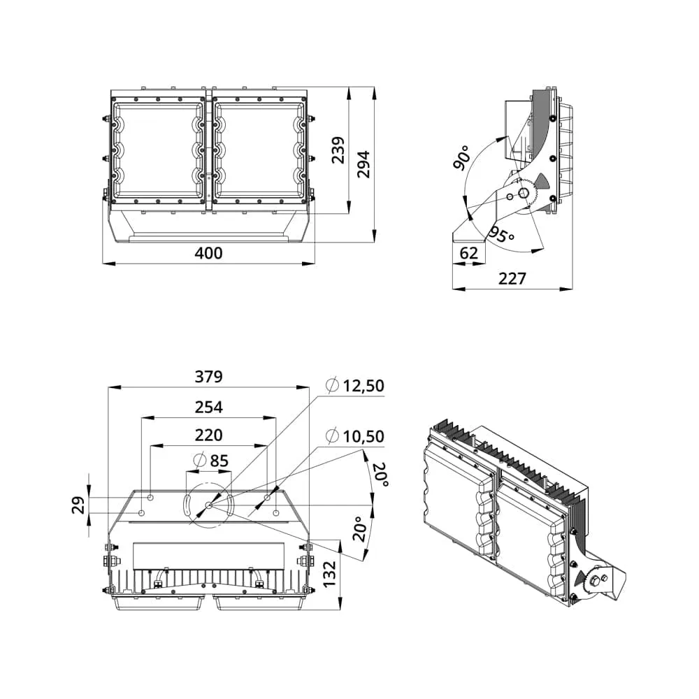 Project UVS 160 CRI70 5000К 5°