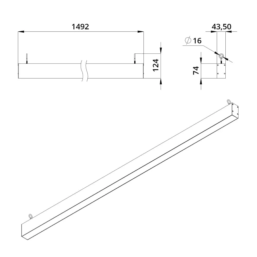 Style 60 1500мм S CRI80 5000К Опал