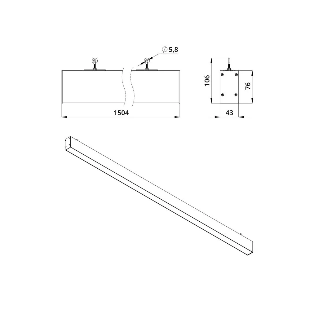 Style 80 1500мм S CRI80 3000К Опал