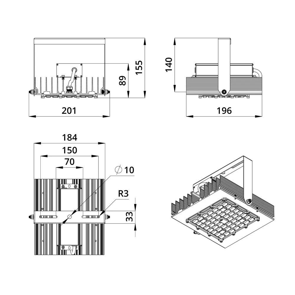 Project SVO 100 CRI70 5000К 135х55°