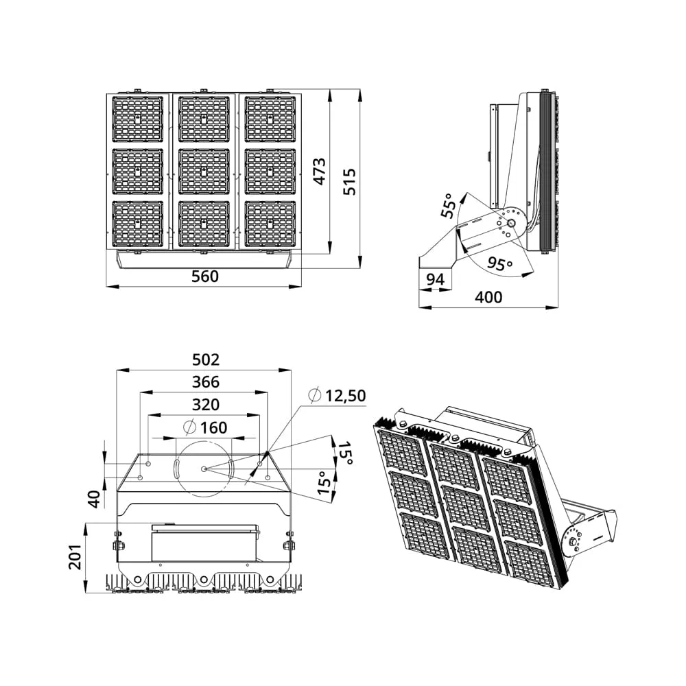 Plaza S 750 Box CRI70 3000К 135х55°